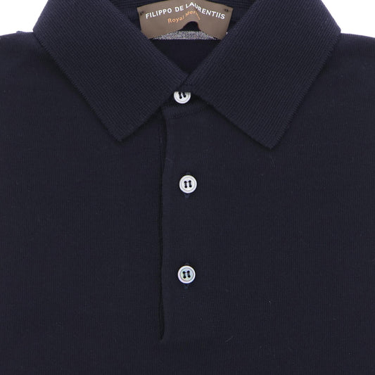 Polo donkerblauw royal merinos