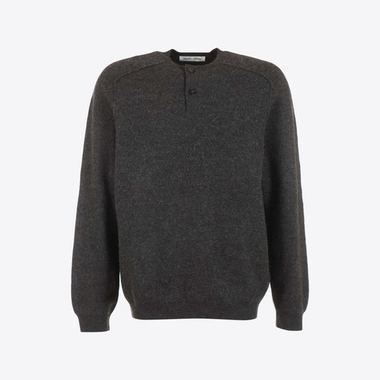 Pull donkergrijs knopen