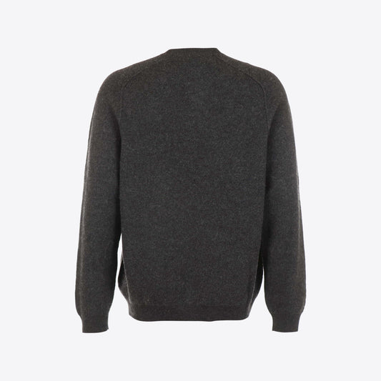 Pull donkergrijs knopen