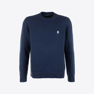 Pull donkerblauw crest