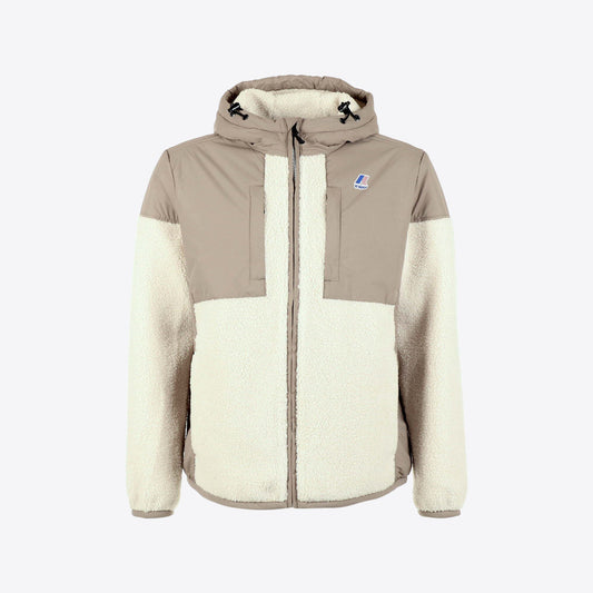 Cardigan beige fleece nylon samson