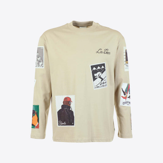 T-shirt lichtbeige patch