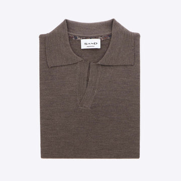 Polo taupe merinos