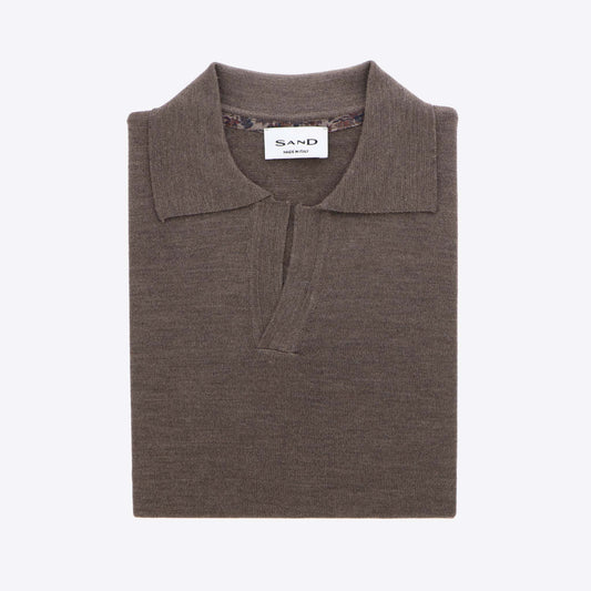 Polo taupe merinos