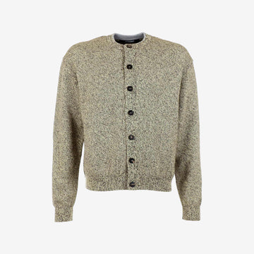 Cardigan ecru knoop