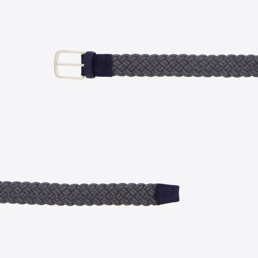 Riem blauw tressée wol