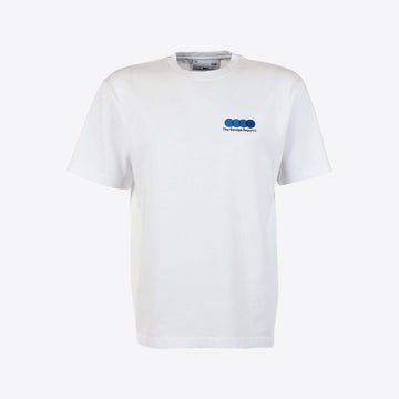 T-shirt wit blauw print rug  12 Dots tee
