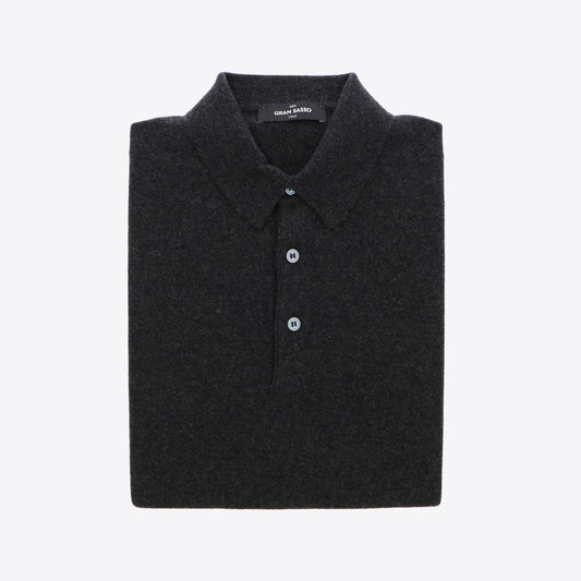 Polo donkergrijs cashmere