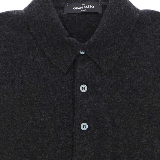 Polo donkergrijs cashmere