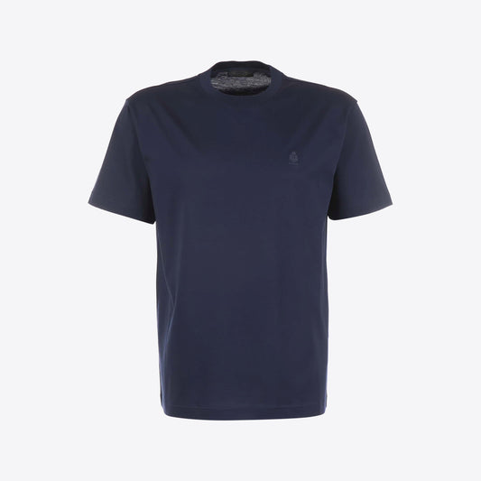 T-shirt donkerblauw crest