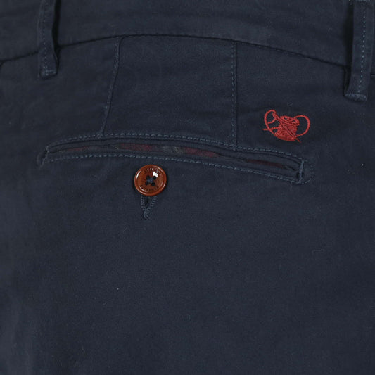 Broek donkerblauw katoen