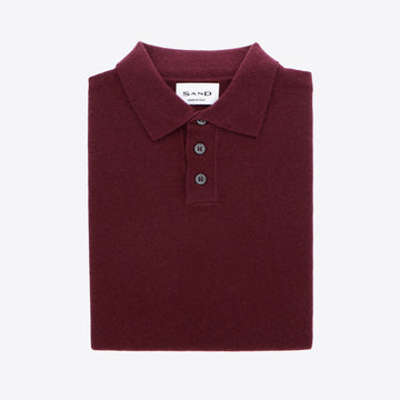 Polo bordeaux lamswol