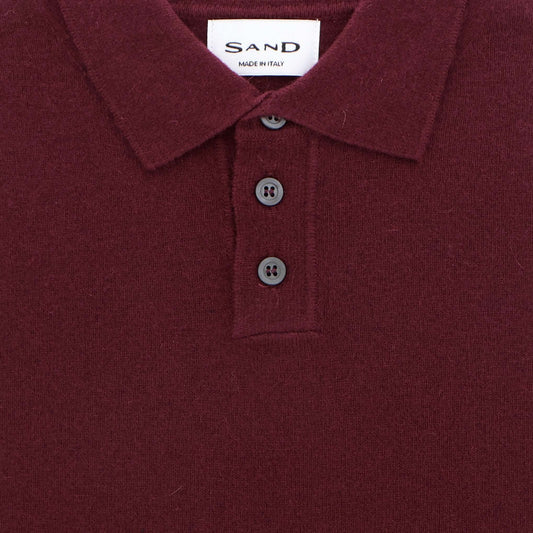 Polo bordeaux lamswol