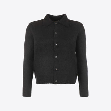 Cardigan zwart knoop kraag Mora