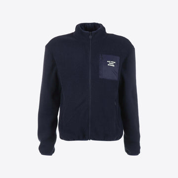 Jas donkerblauw teddy Slogan