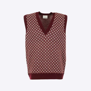 Gilet bruin  jacquard Jacquard