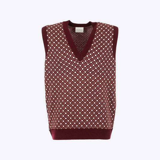 Gilet bruin  jacquard Jacquard