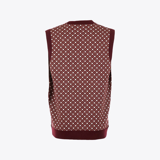 Gilet bruin  jacquard Jacquard