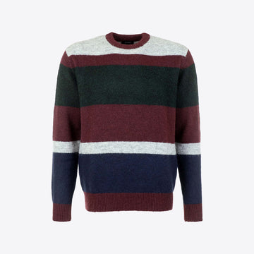 Pull bordeaux streep