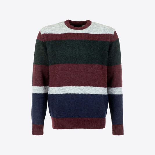 Pull bordeaux streep