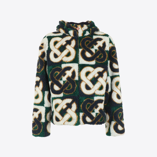 Jas donkergroen fleece