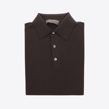 Polo bruin  zijde-cashmere
