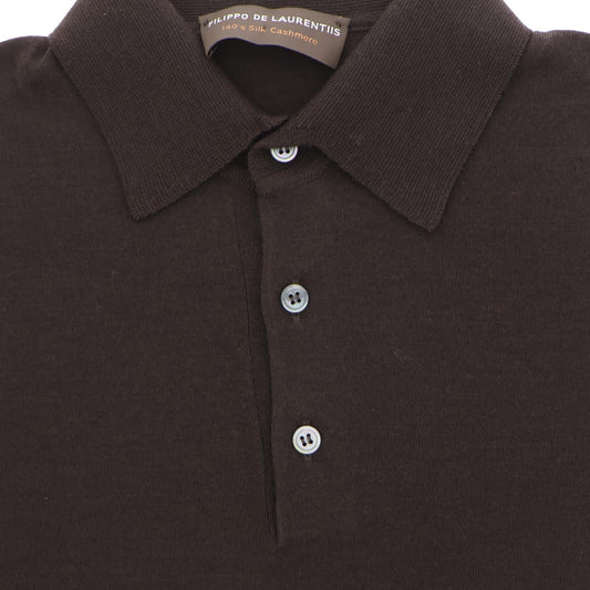 Polo bruin  zijde-cashmere