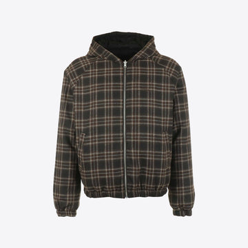 Jas zwart bruin omkeerbaar reversible hooded