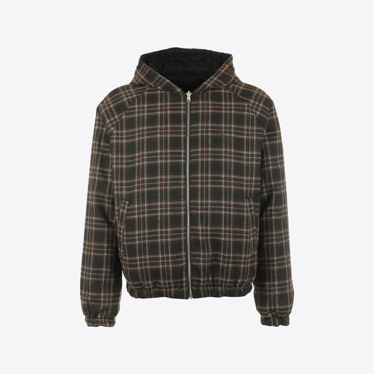 Jas zwart bruin omkeerbaar reversible hooded