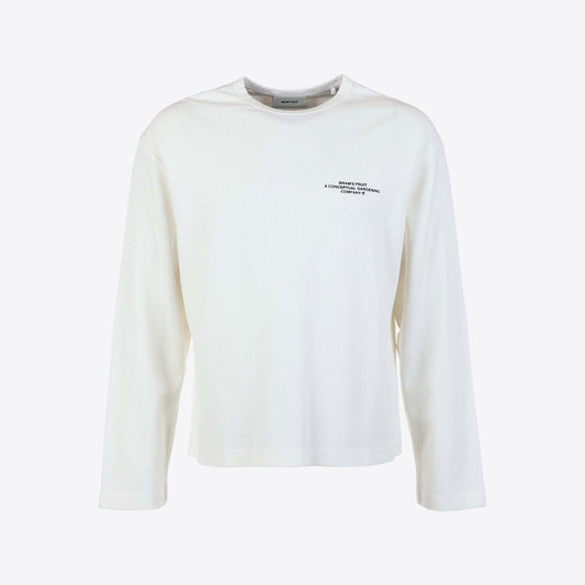T-shirt ecru structuur