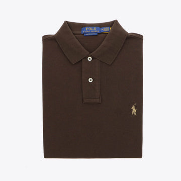 Polo bruin  piqué
