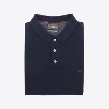 Polo donkerblauw structuur