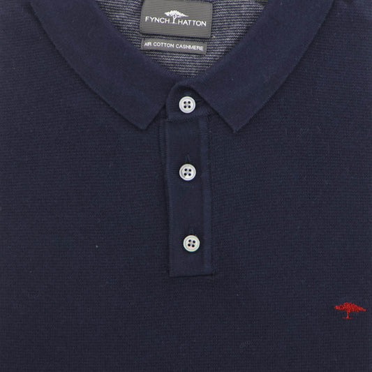 Polo donkerblauw structuur