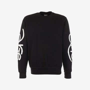 Sweater zwart mouw spec sleeve embroidery