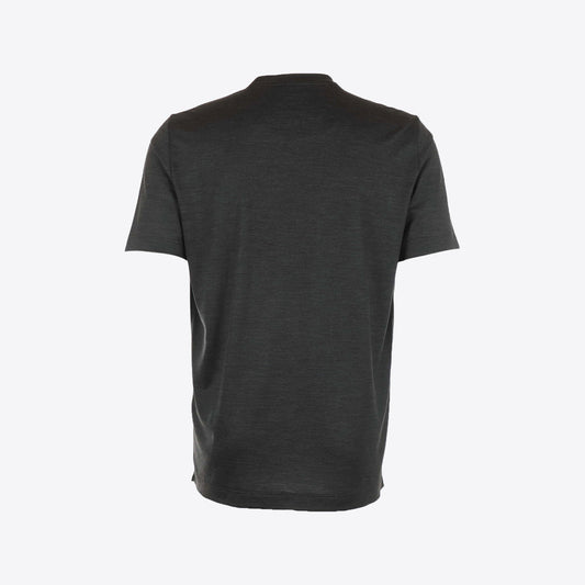 T-shirt donkergrijs wol