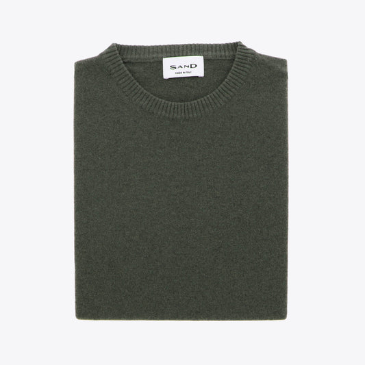Pull groen lamswol