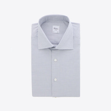 Hemd blauw structuur fitted