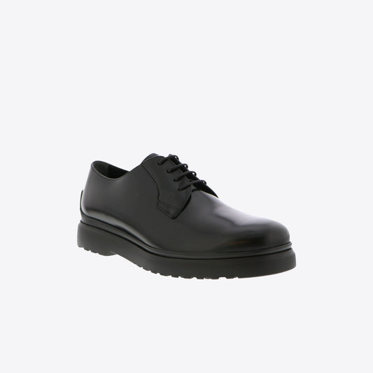 Veterschoenen zwart spazzolato