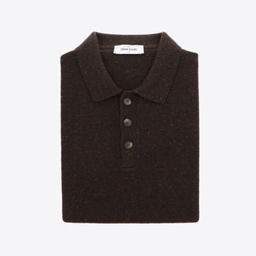 Polo bruin  melange