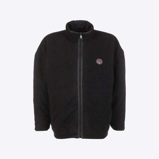Jas zwart fleece omkeerbaar