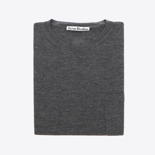 Pull donkergrijs zak cashmere