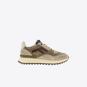 Runner grijs beige patch