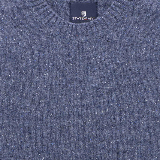 Pull blauw melange