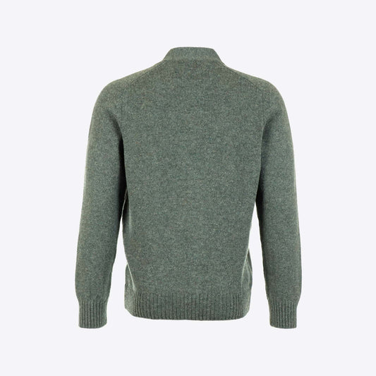 Cardigan petrol knopen shetland