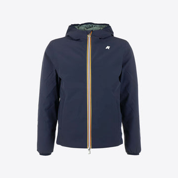 Jas lichtgroen donkerblauw omkeerbaar jack