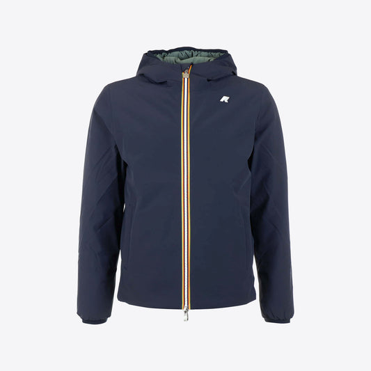 Jas lichtgroen donkerblauw omkeerbaar jack