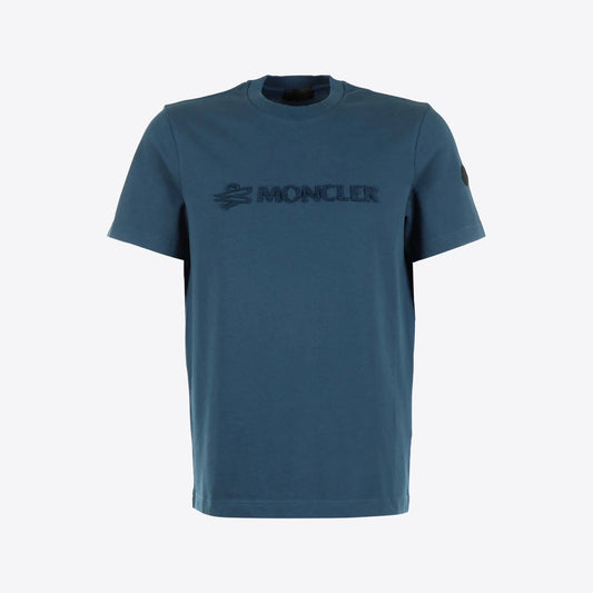 T-shirt turquoise needle logo