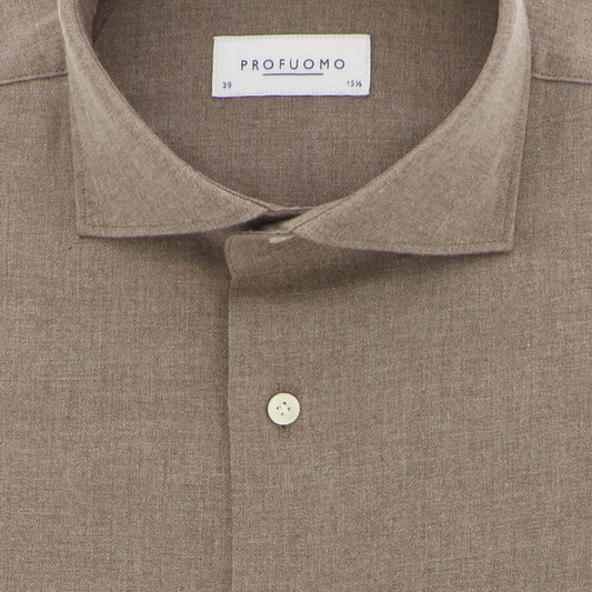 Hemd taupe flannel