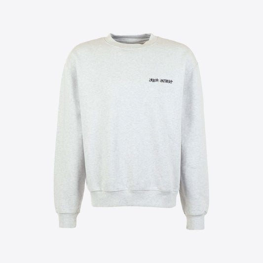 Sweater lichtgrijs flowers