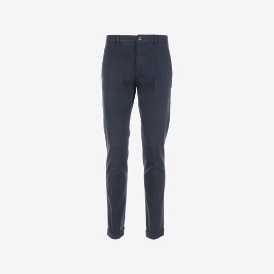 Broek donkerblauw katoen
